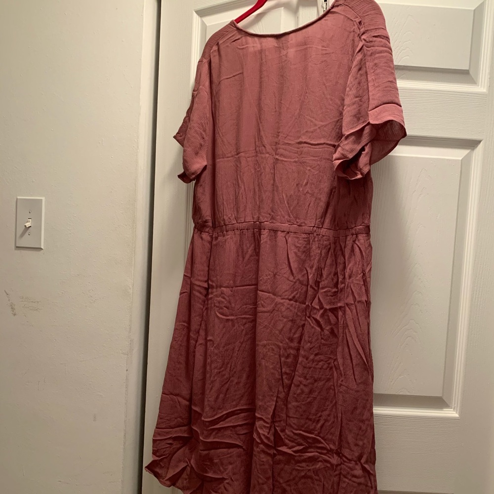 CRINKLE GAUZE SURPLICE HI-LO BABYDOLL TUNIC torrid - Picture 7 of 8